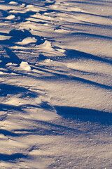 Image showing Snow drifts in winter