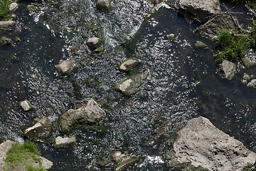 Image showing Stones in the water of the river