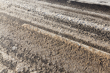 Image showing snowy dirty road.