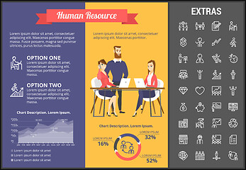 Image showing Human resource infographic template and elements.