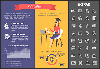 Image showing Education infographic template, elements and icons