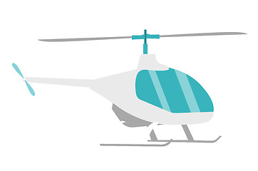 Image showing Helicopter vector cartoon illustration.