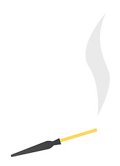 Image showing Mouthpiece with a cigarette vector cartoon.