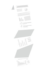 Image showing Business document with charts vector illustration.