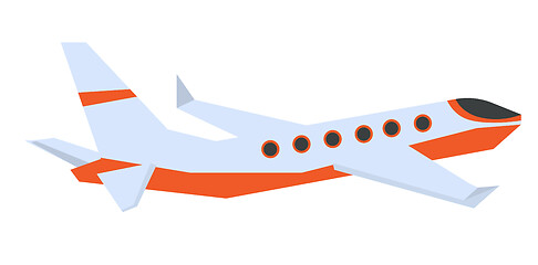 Image showing Commercial airplane vector cartoon illustration.