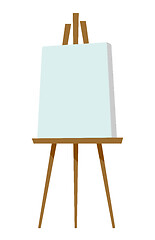 Image showing Easel with blank canvas vector illustration.