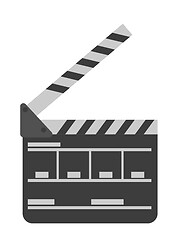 Image showing Movie clapper board vector cartoon illustration.