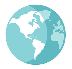 Image showing World globe vector cartoon illustration.