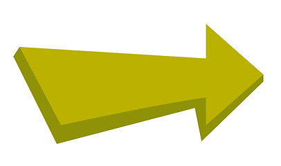 Image showing Right green arrow vector cartoon illustration.