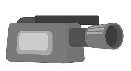 Image showing Video camera with microphone vector illustration.