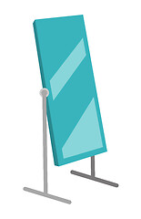 Image showing Dressing mirror on stand vector illustration.