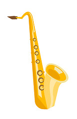 Image showing Saxophone vector cartoon illustration.
