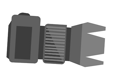 Image showing Digital photo camera vector cartoon illustration.