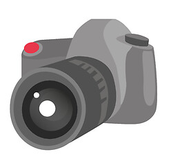 Image showing Digital photo camera vector cartoon illustration.