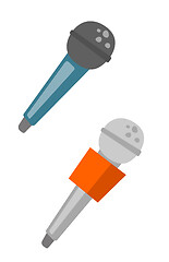 Image showing Wireless microphones vector cartoon illustration.