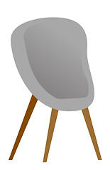 Image showing Grey modern chair vector cartoon illustration.