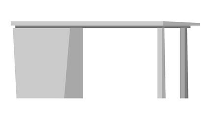Image showing Office desk with drawers vector illustration.