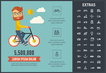 Image showing Transportation infographic template and elements.