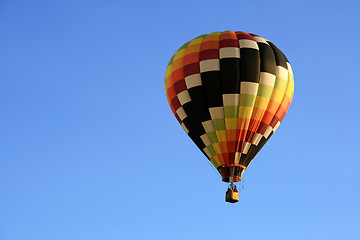 Image showing Multicoloured hot air balloon