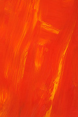 Image showing Abstract orange oil painting