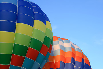 Image showing Vibrant hot air balloons