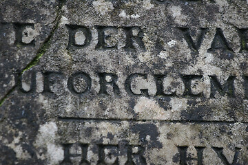 Image showing Gravestone with writing on it