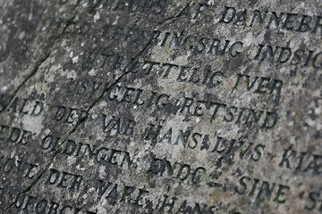 Image showing Gravestone with writing on it