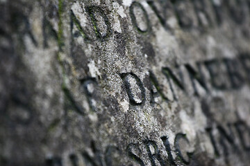 Image showing Gravestone with writing on it