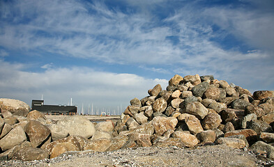 Image showing Stones at the beach in Denmark Scandinavia