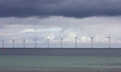 Image showing Offshore wind power in the oeresund chanel 