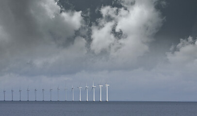 Image showing Offshore wind power in the oeresund chanel 