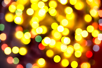 Image showing multi-colored bokeh on a black background