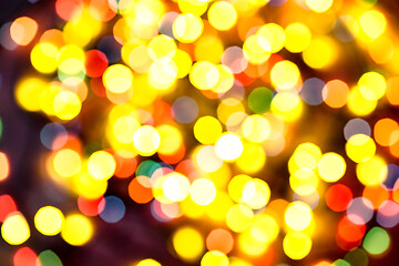 Image showing multi-colored bokeh on a black background