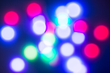 Image showing multi-colored bokeh on a black background