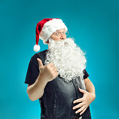 Image showing Portrait of Man in Santa Claus Costume