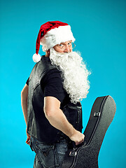 Image showing Portrait of Man in Santa Claus Costume