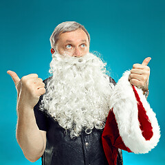 Image showing Portrait of Man in Santa Claus Costume