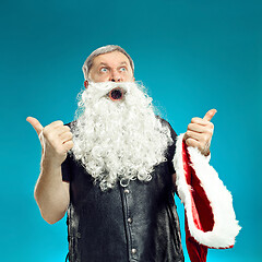 Image showing Portrait of Man in Santa Claus Costume