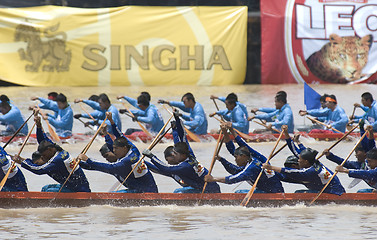 Image showing Long Boat Race Championship in Thailand