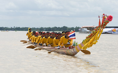 Image showing Traditional Thai long boat