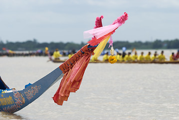 Image showing Bow of traditional Thai longboat