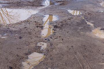 Image showing wet rural road