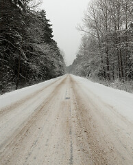 Image showing Road under the snow