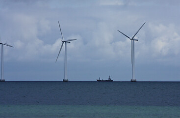 Image showing Offshore wind power in the oeresund chanel 