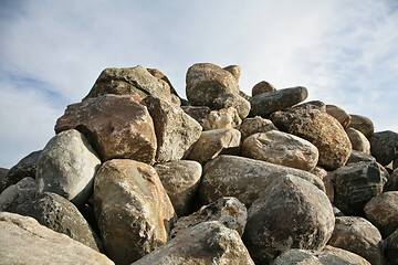 Image showing Stones at the beach in Denmark Scandinavia