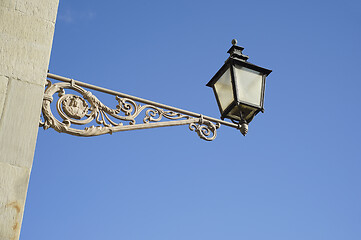 Image showing vintage street lamp on a house in Stockholm Sweden