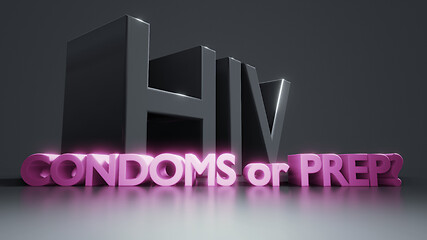 Image showing HIV condoms or PrEP AIDS protection information