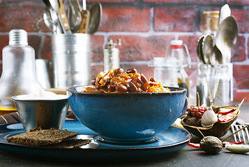 Image showing cabbage with beans