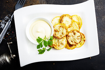 Image showing fried yellow zucchini 