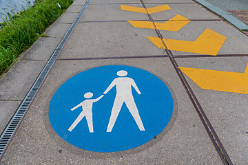 Image showing Pedestrians Lane Sign